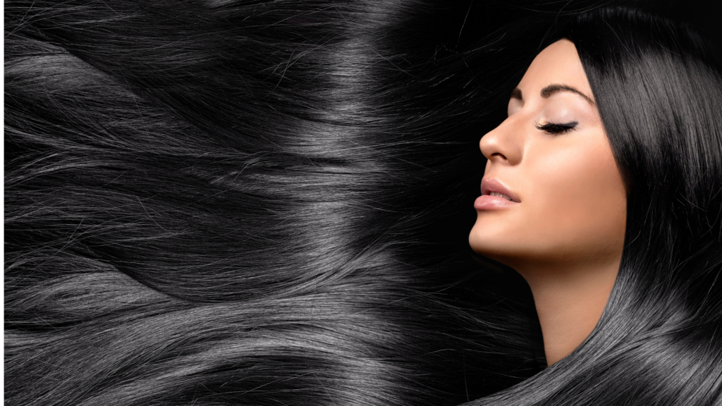 Woman with long healthy hair