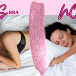 sleeping woman with a sleep bra and a woman sleeping without a bra