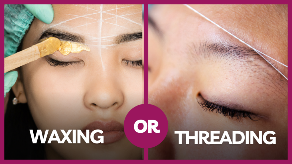 pictures of brow waxing and brow threading